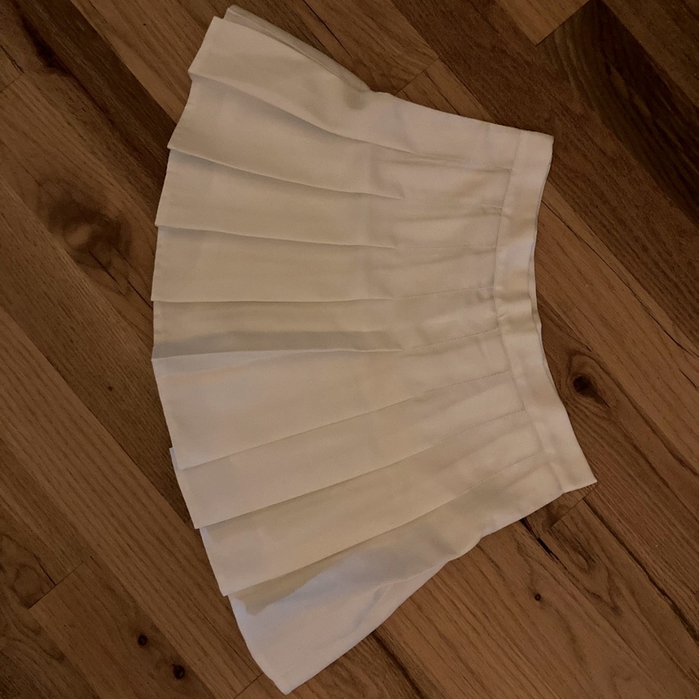 Cute white tennis school girl skirt